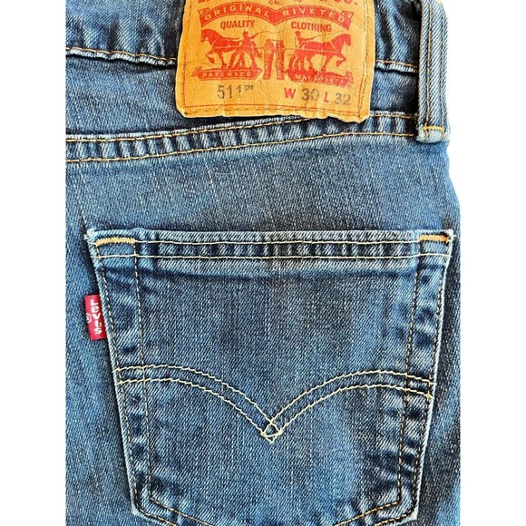 Levi's Strauss 511 Slim Fit Fit Men Jeans Tag Sz 30X32 Blue - Picture 6 of 9